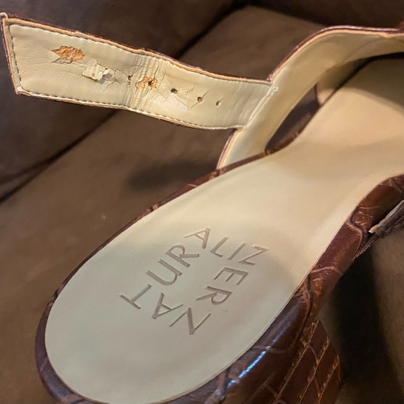 Naturalizer Renly Crocco Brown Slingback 3” Heel Size 9.5 - Picture 9 of 10
